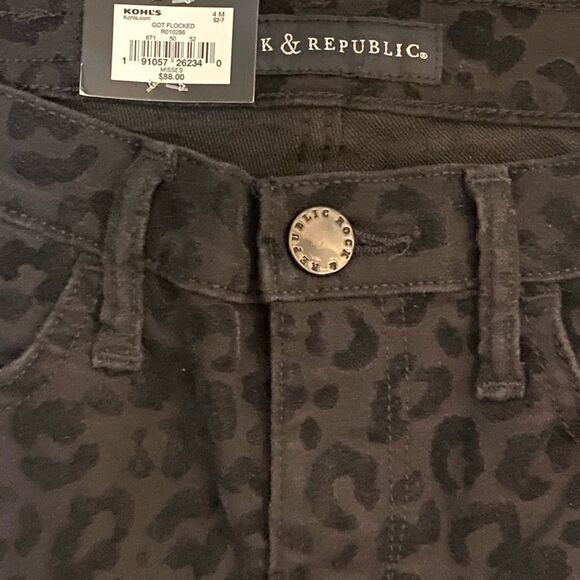 Rock & Republic Got Flocked Kashniere Leggings 4 - Picture 7 of 16